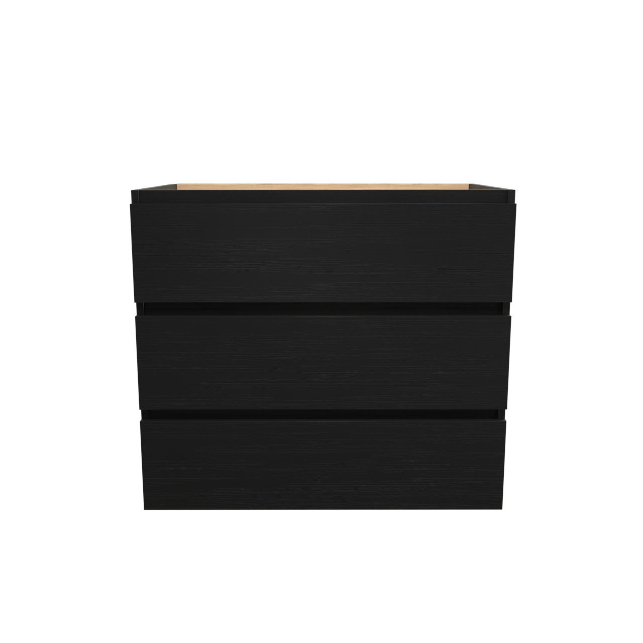 Balmani Lucida staande wastafelonderkast 90 x 55 cm zwarte eik 3 lades