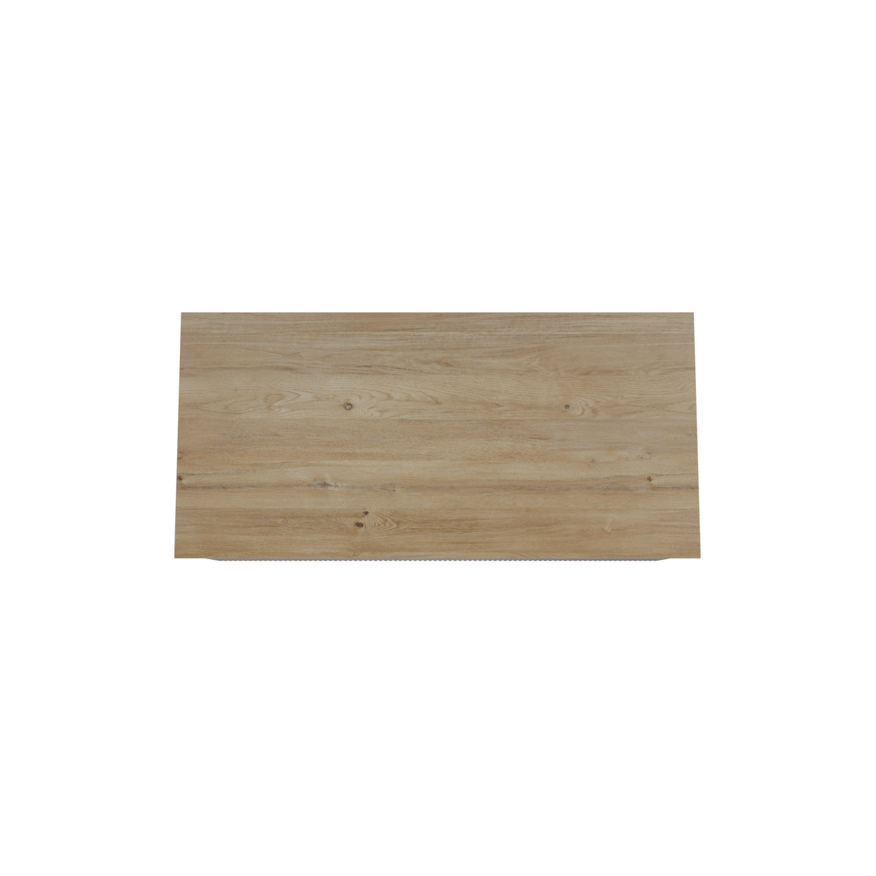 Storke Ribs zwevend badmeubel 110 x 52 cm notenhout met Panton enkel wastafelblad in melamine ruw eiken, Verticale symmetrische rechte ribbel