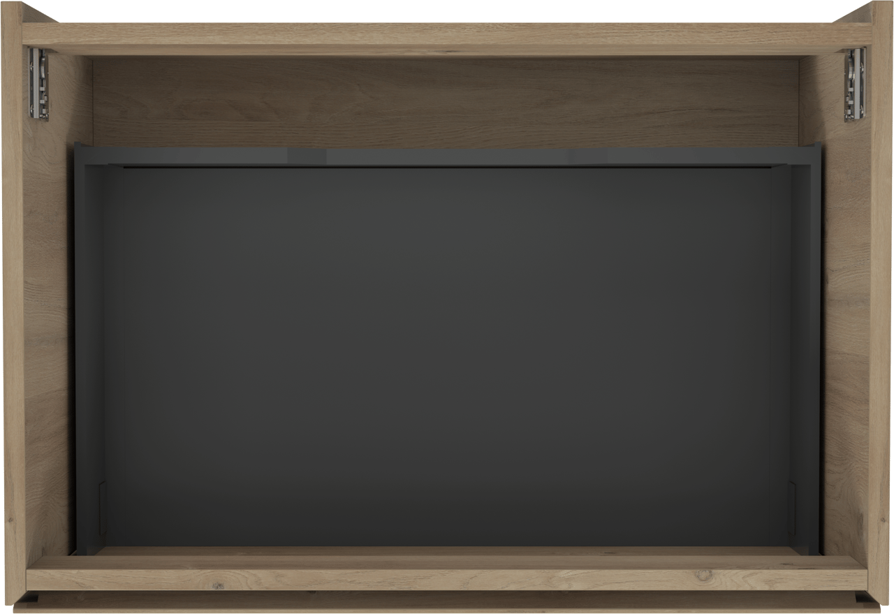 Storke Edge hängender Waschbeckenunterschrank: 75 x 52 cm, Eiche rustikal, 1 Schublade