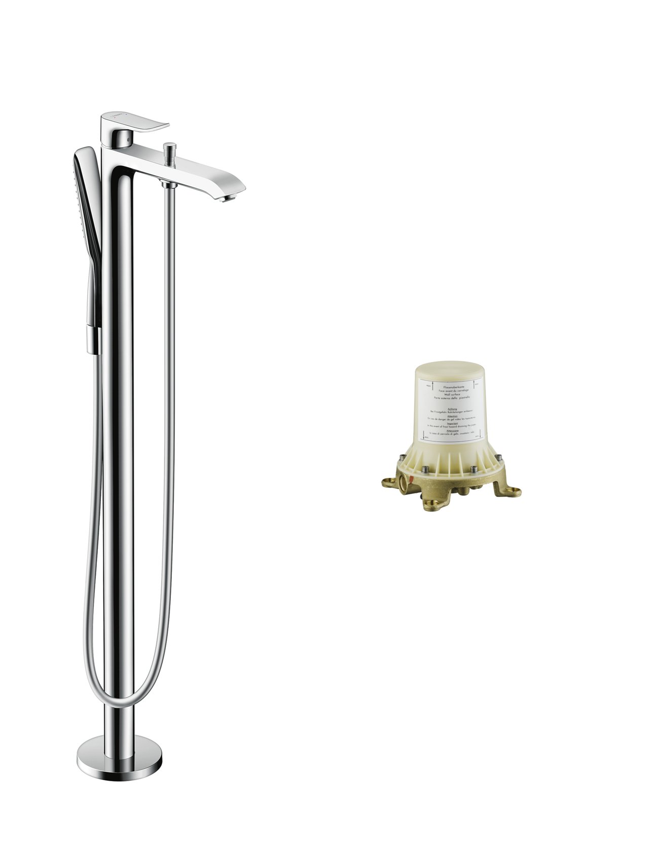 Hansgrohe Metris robinet baignoire mitigeur îlot Chrome Brillant
