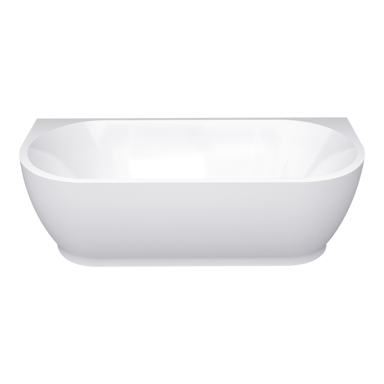 Linie Paulo halfvrijstaand bad 170 x 75 cm acryl Hoogglans Wit