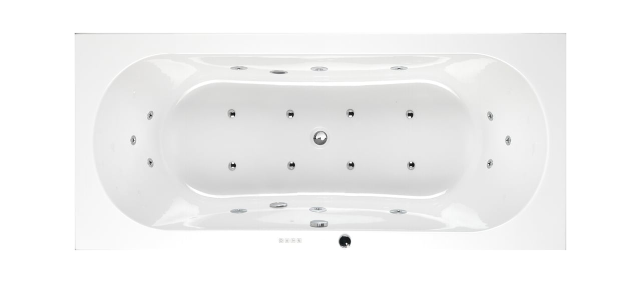 Luca Varess Rosala whirlpool 180 x 80 cm acryl Glanzend Wit