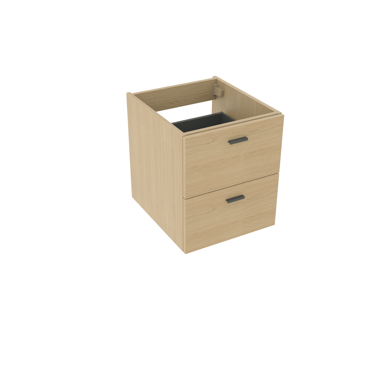 Artis natural oak basin cab. 2 drawers 45cm