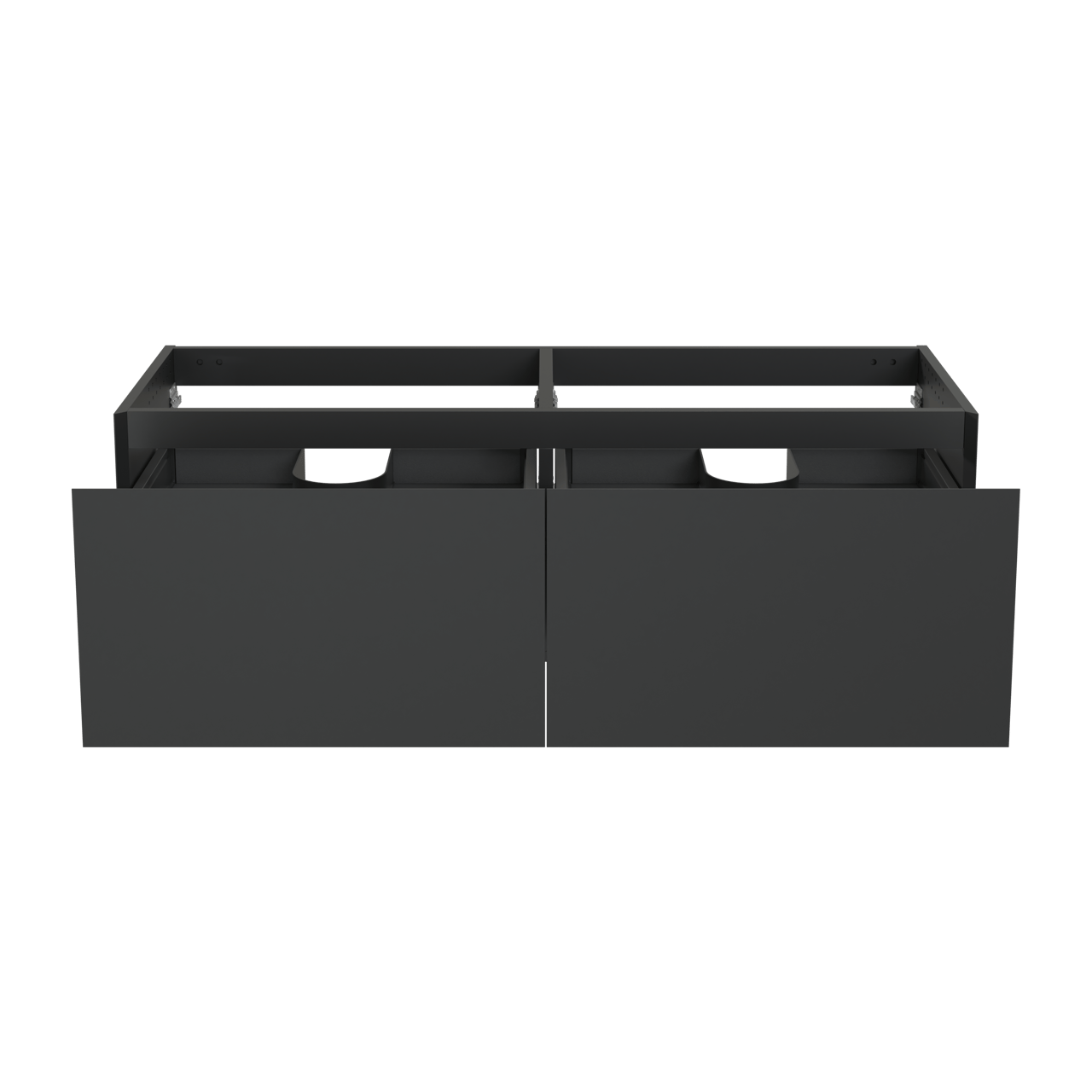 Balmani Idra meuble sous-vasque suspendu 150 x 55 cm noir mat 4 tiroirs