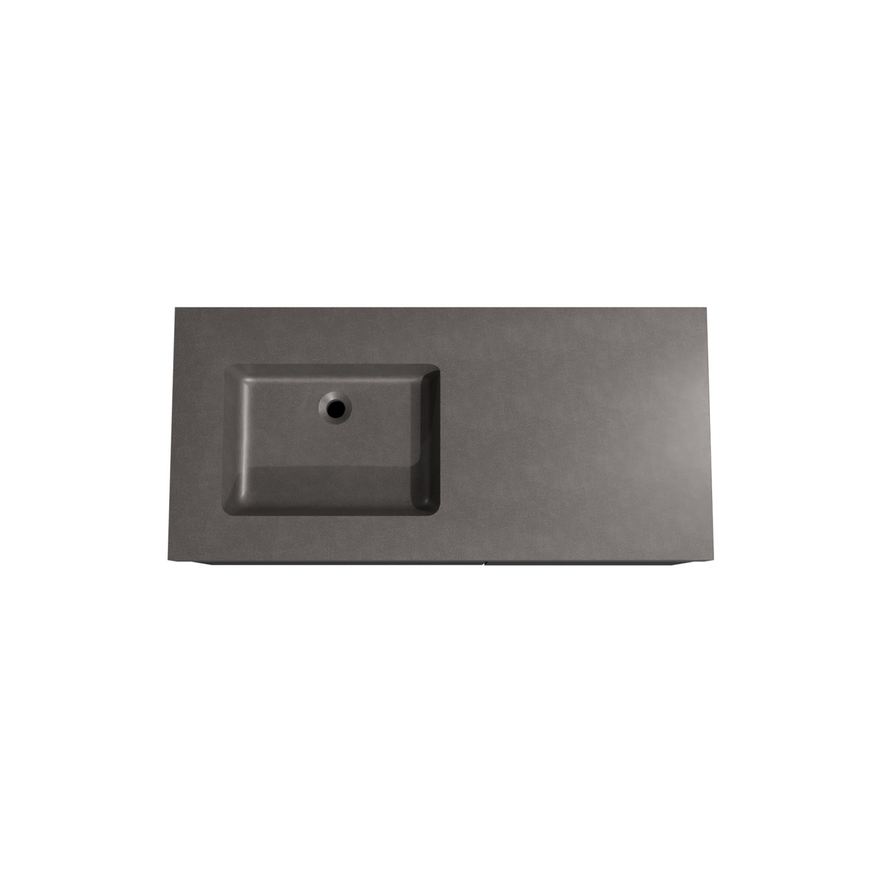 Storke Edge hängendes Möbelstück Set: 110 x 52 cm, Schwarz matt, mit Scuro High Waschtisch links, Quarz Schwarz matt