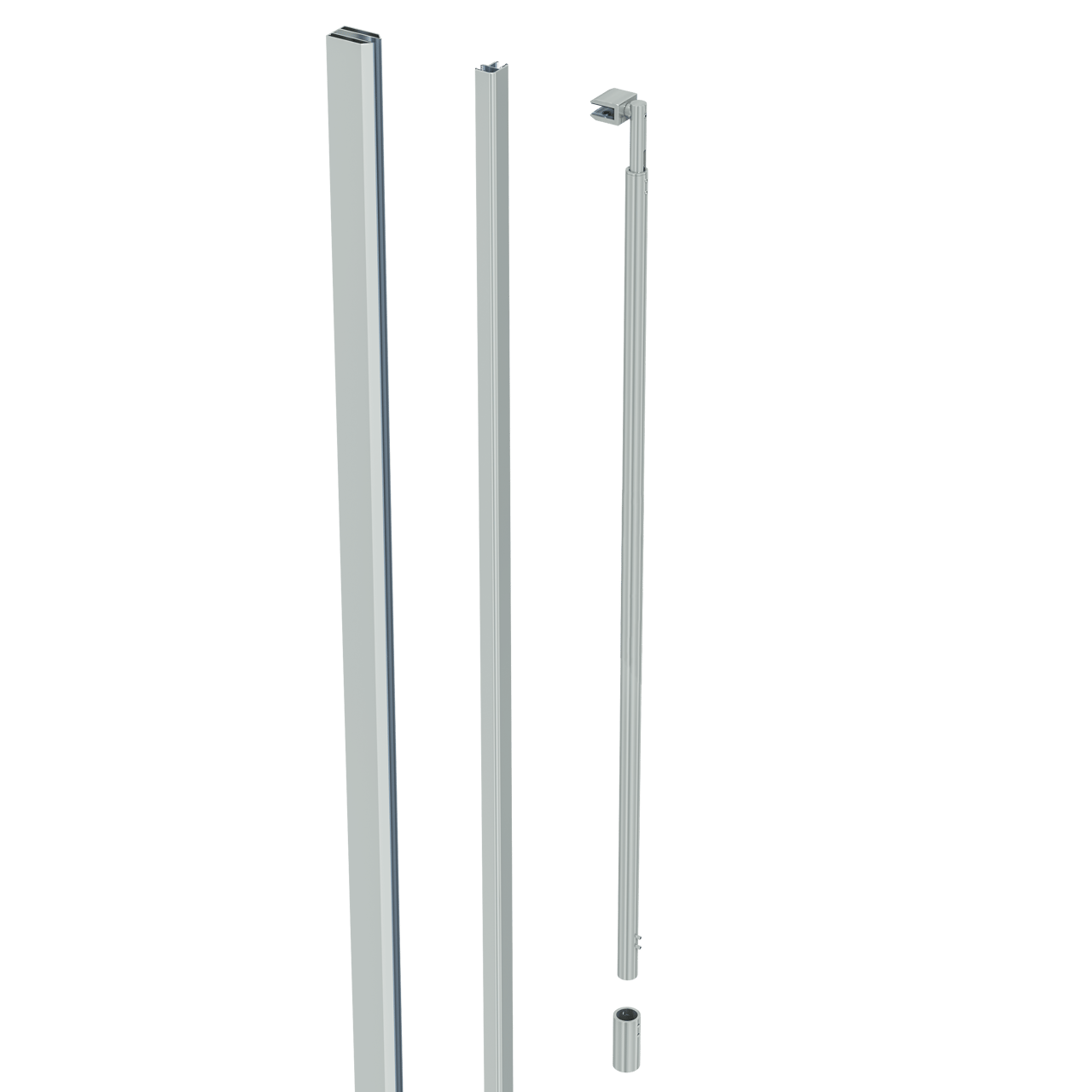 Linie Walk-in II set profielen hoek 8 mm glas chroom