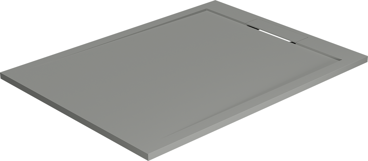 Balmani Andes douchebak 120 x 90 cm solid surface steengrijs mat