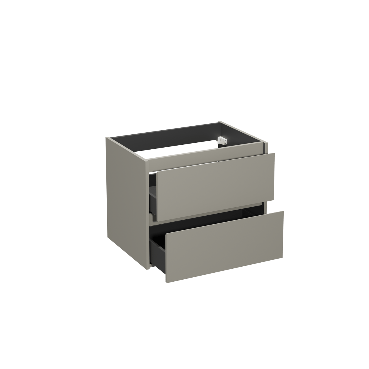 Storke Seda zwevende wastafelonderkast 75 x 52 cm zijdegrijs 2 lades