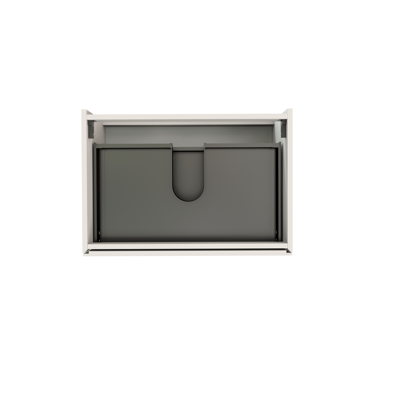 Storke Edge zwevende wastafelonderkast 75 x 52 cm mat wit 2 lades