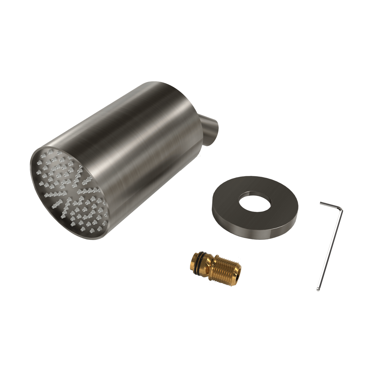 Blaufoss Luxor 90 Duschkopf Rund, 14 x 9 cm, Wandmontage, Brushed GunMetal