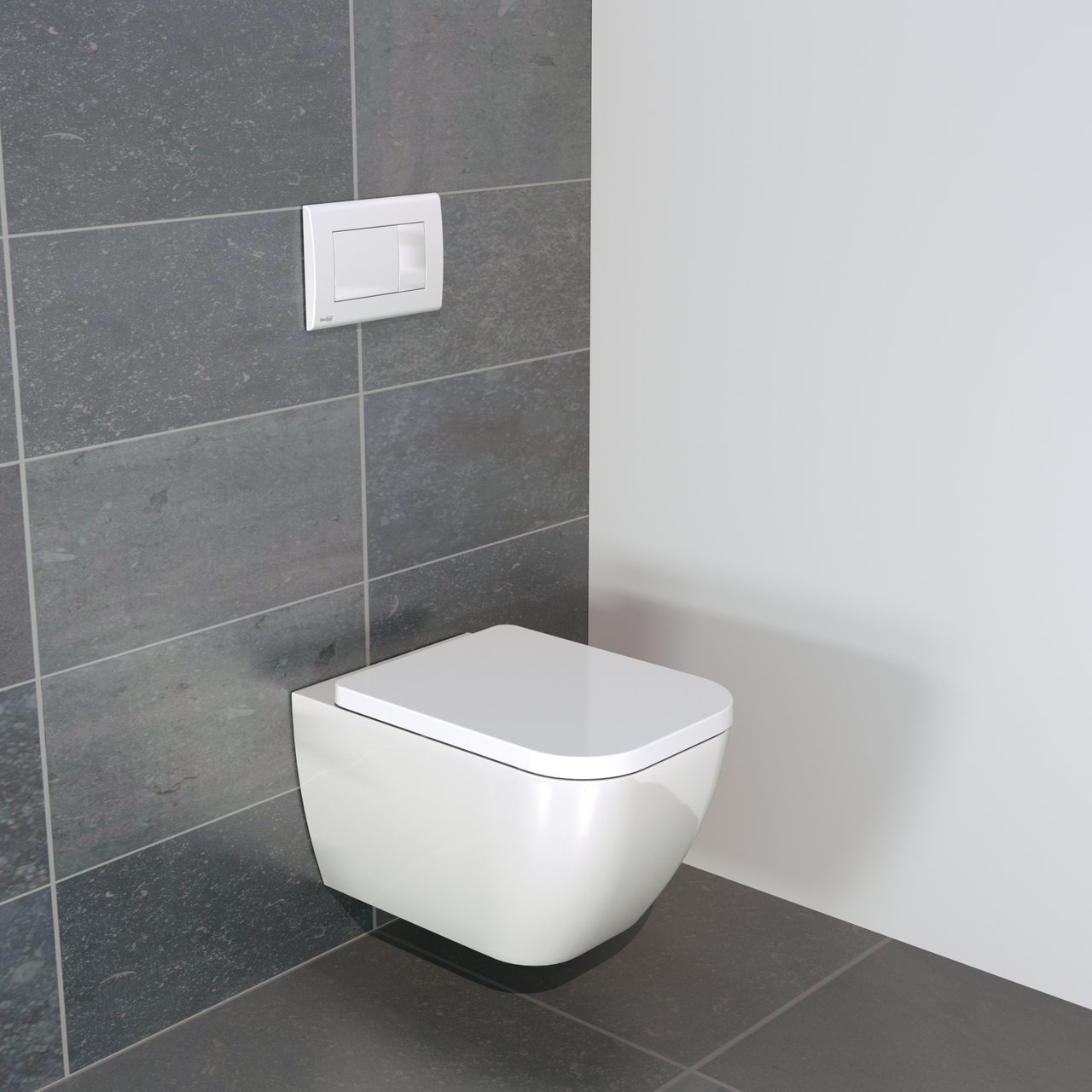 Luca Varess Cordaro wc suspendu Blanc Brillant bride de rinçage fine