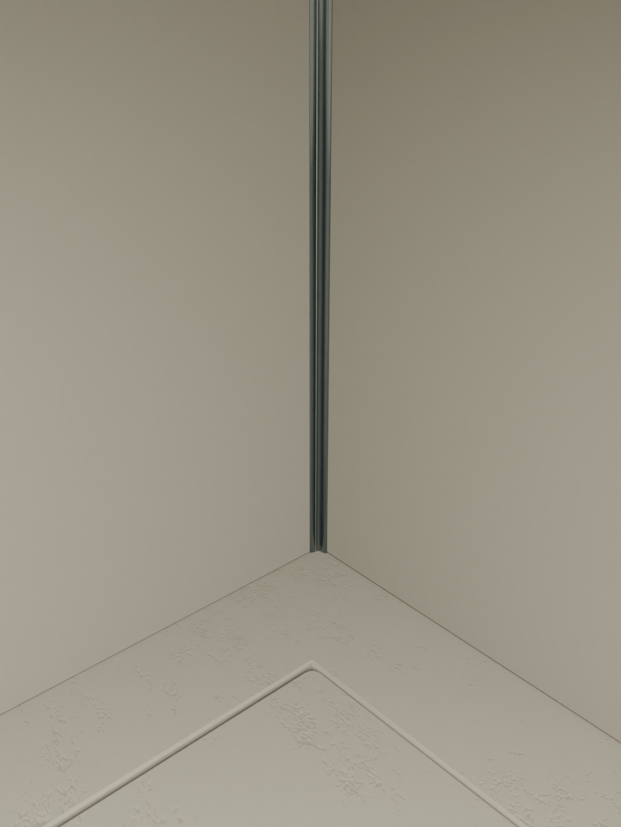 Luca Varess Artdeco Duschrückwand: 90 x 244 cm, Alu-Komposit, Steingrau matt