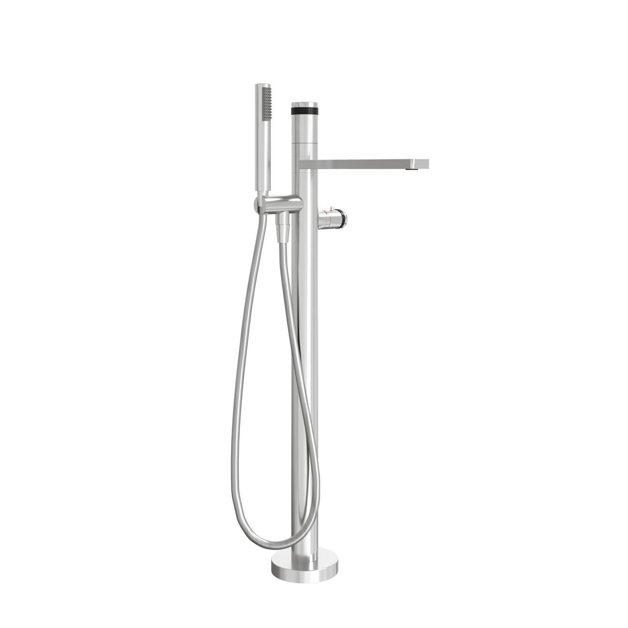 Blaufoss Sonic robinet baignoire thermostatique îlot avec douchette chrome brillant