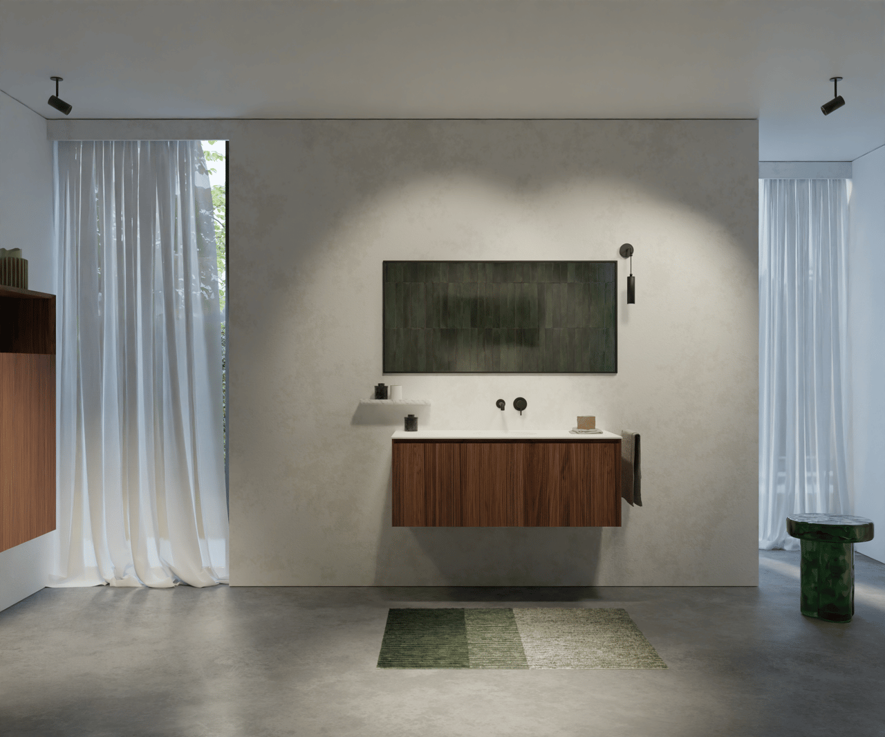 Balmani Expo miroir rectangulaire noir 135 x 65 cm