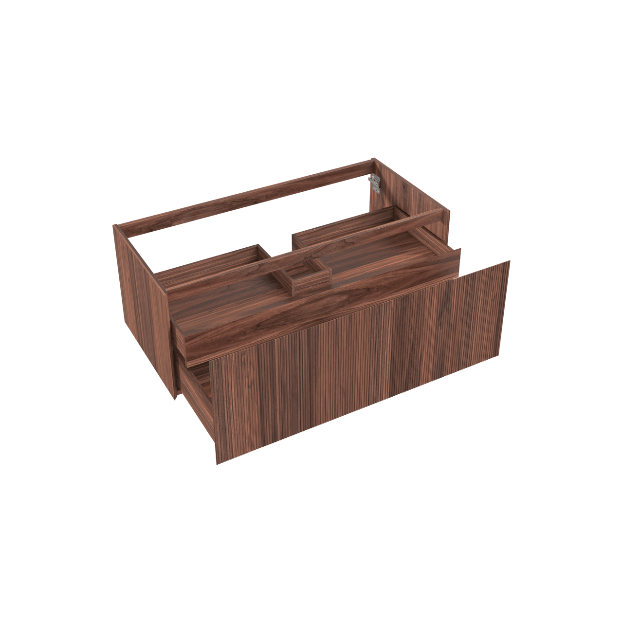 Balmani Fila zwevende wastafelonderkast 120 x 55 cm fineer notelaar 2 lades