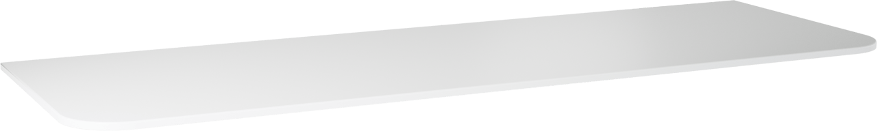 Balmani Moon tablette simple ou double Solid Surface blanc mat 160 x 55 cm