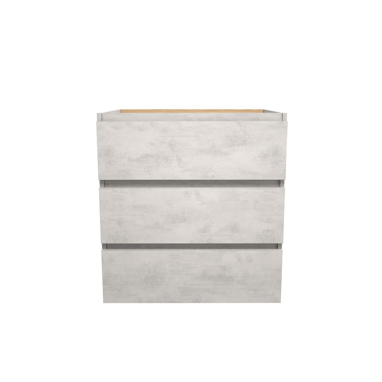 Balmani Lucida staande wastafelonderkast 75 x 55 cm beton zilvergrijs 3 lades