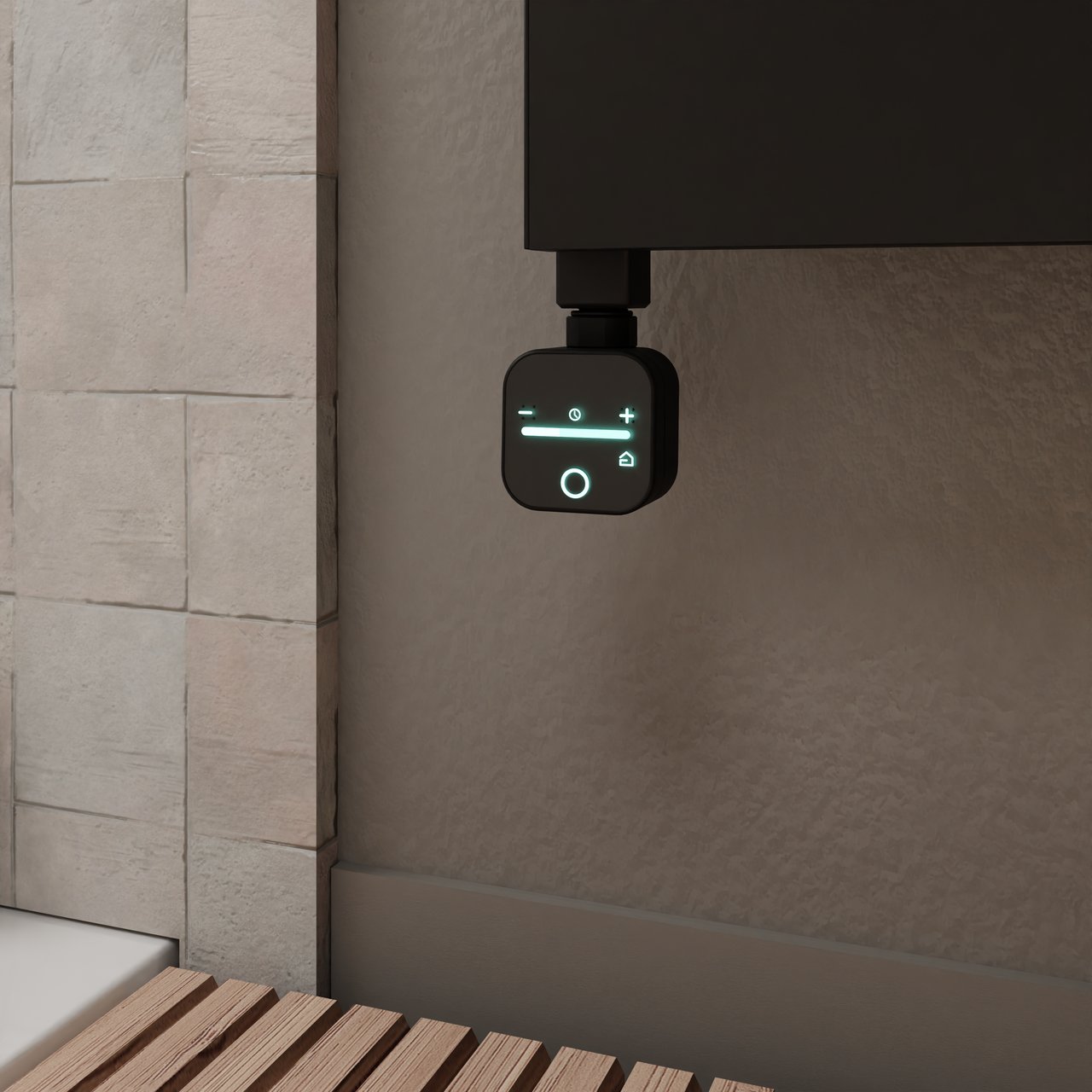 Vipera programmierbare Thermostat-Teile für elektrische handtuchheizung 1.000W Schwarz