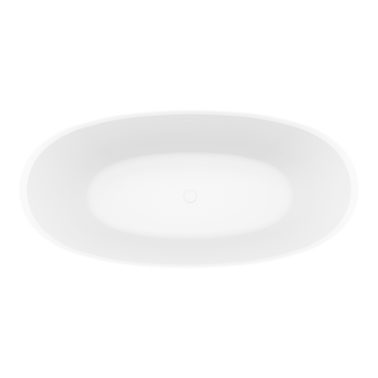 Balmani Largo ovaal vrijstaand bad 170 x 80 cm Solid Surface mat wit