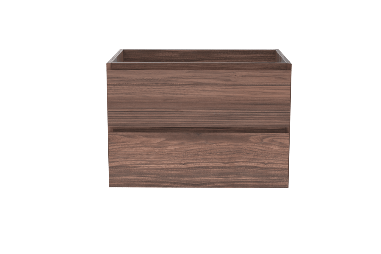 Balmani Mitra meuble sous-lavabo suspendu 75 x 55 cm placage noyer 2 tiroirs