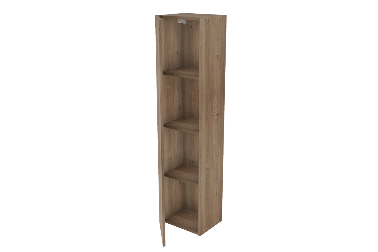 Storke Edge Modulo Badhochschrank: Hängend, Eiche rustikal, 35 x 25 x 150 cm