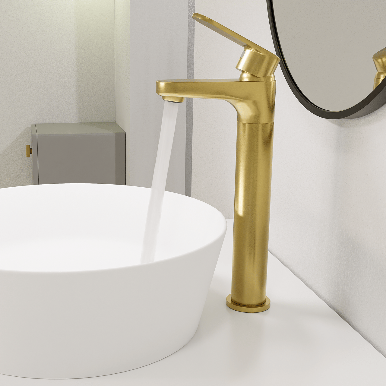 Linie Astor robinet de lavabo haut Brushed Gold