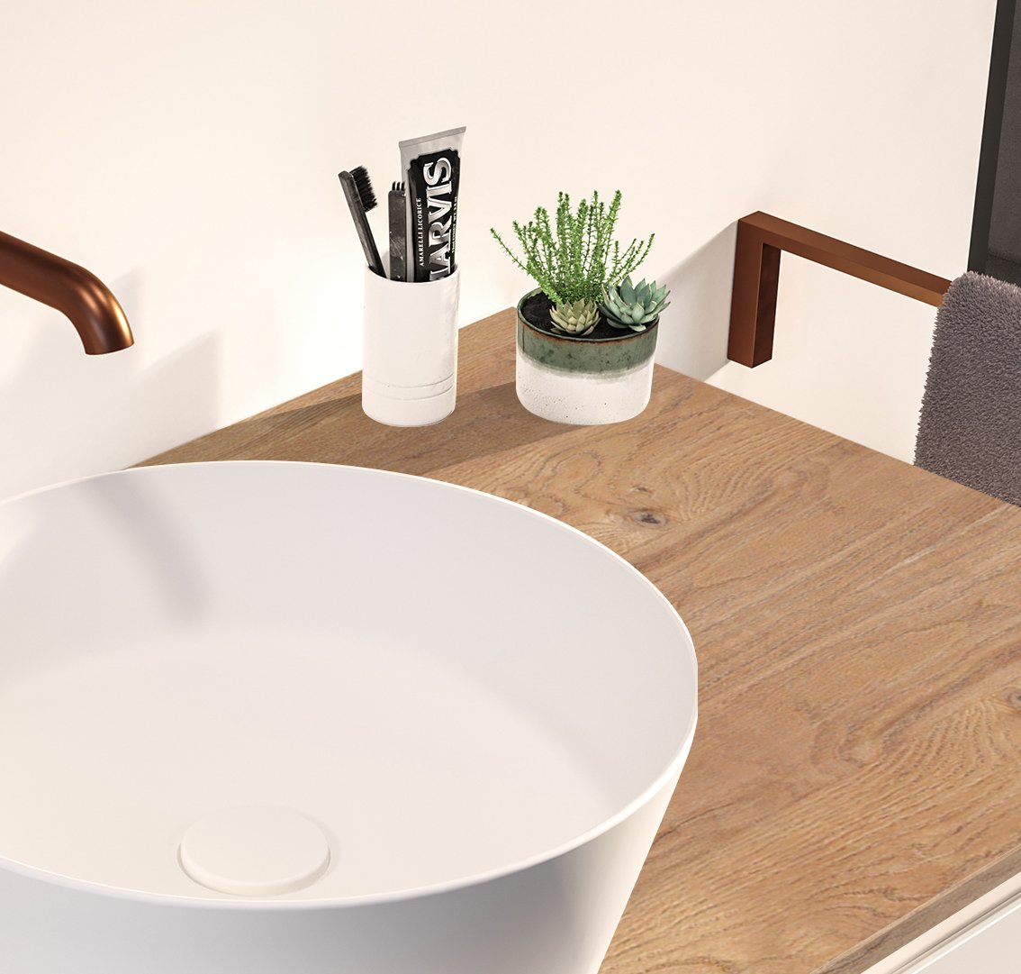 Storke Panton tablette simple chêne brut mélaminé 75 x 52 cm