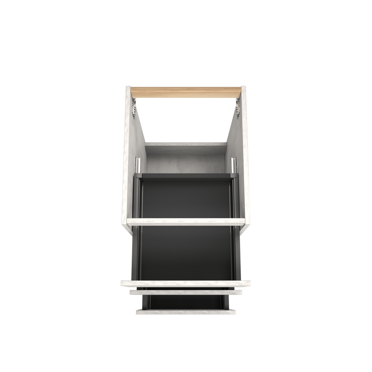 Balmani Lucida meuble sous-lavabo a poser 45 x 55 cm béton gris argent 3 tiroirs