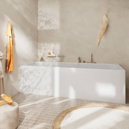 Hansgrohe Tecturis S 3-gats badrandkraan met douchekop Brushed Bronze