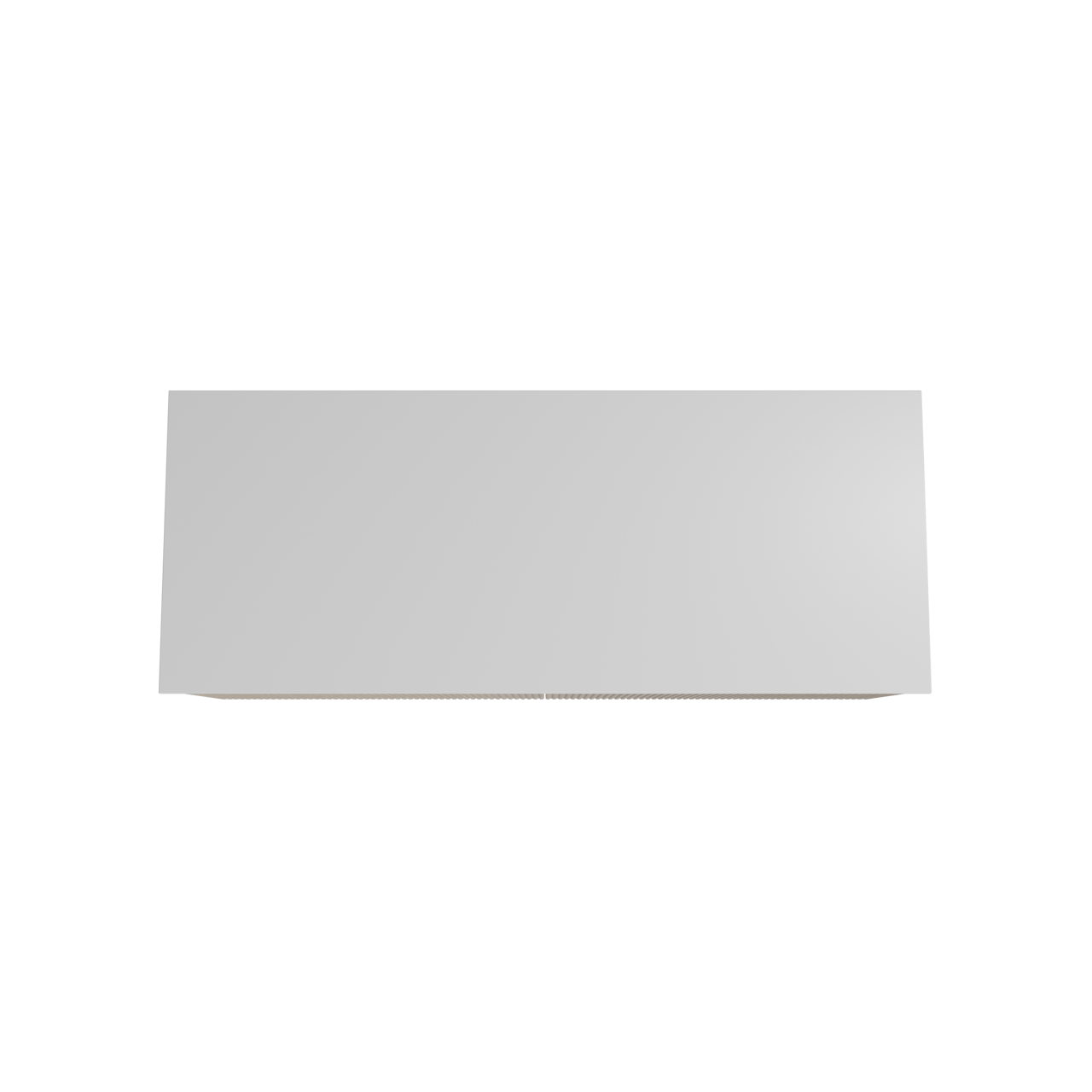 Storke Ribs meuble salle de bains suspendu 130 x 52 cm chêne brut avec Tavola tablette simple ou double en solid surface blanc mat, Nervure droite symétrique verticale