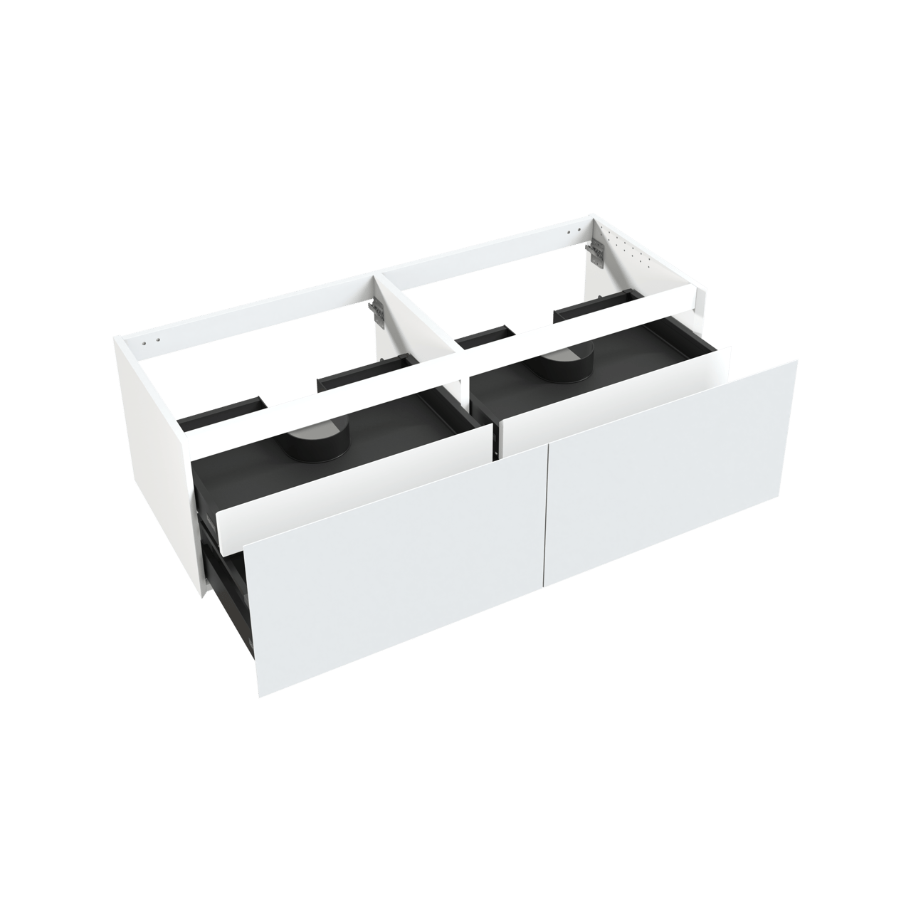 Balmani Idra zwevende wastafelonderkast 150 x 55 cm mat wit 4 lades