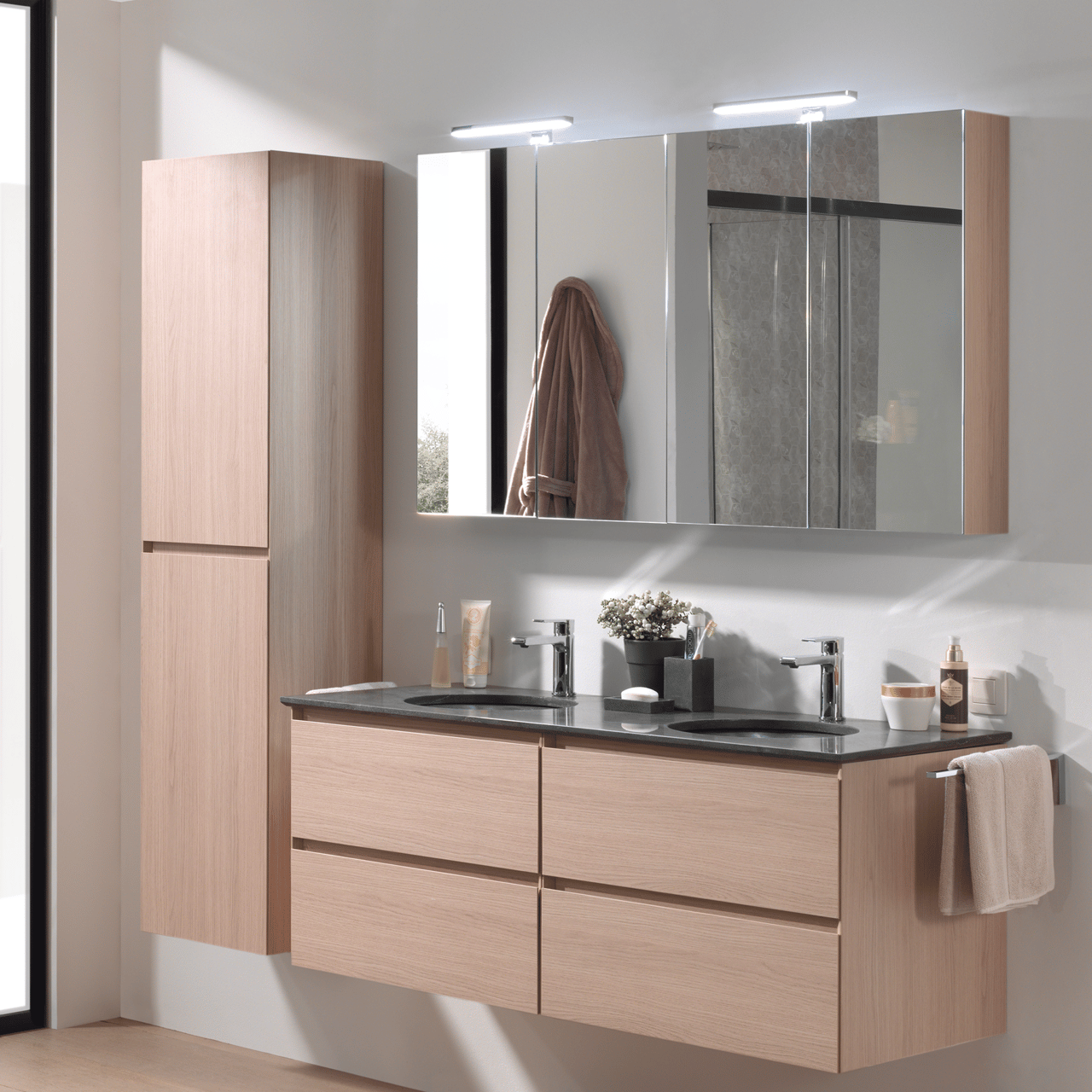 Storke Reflecta armoire de toilette 65 x 75 cm chêne naturel