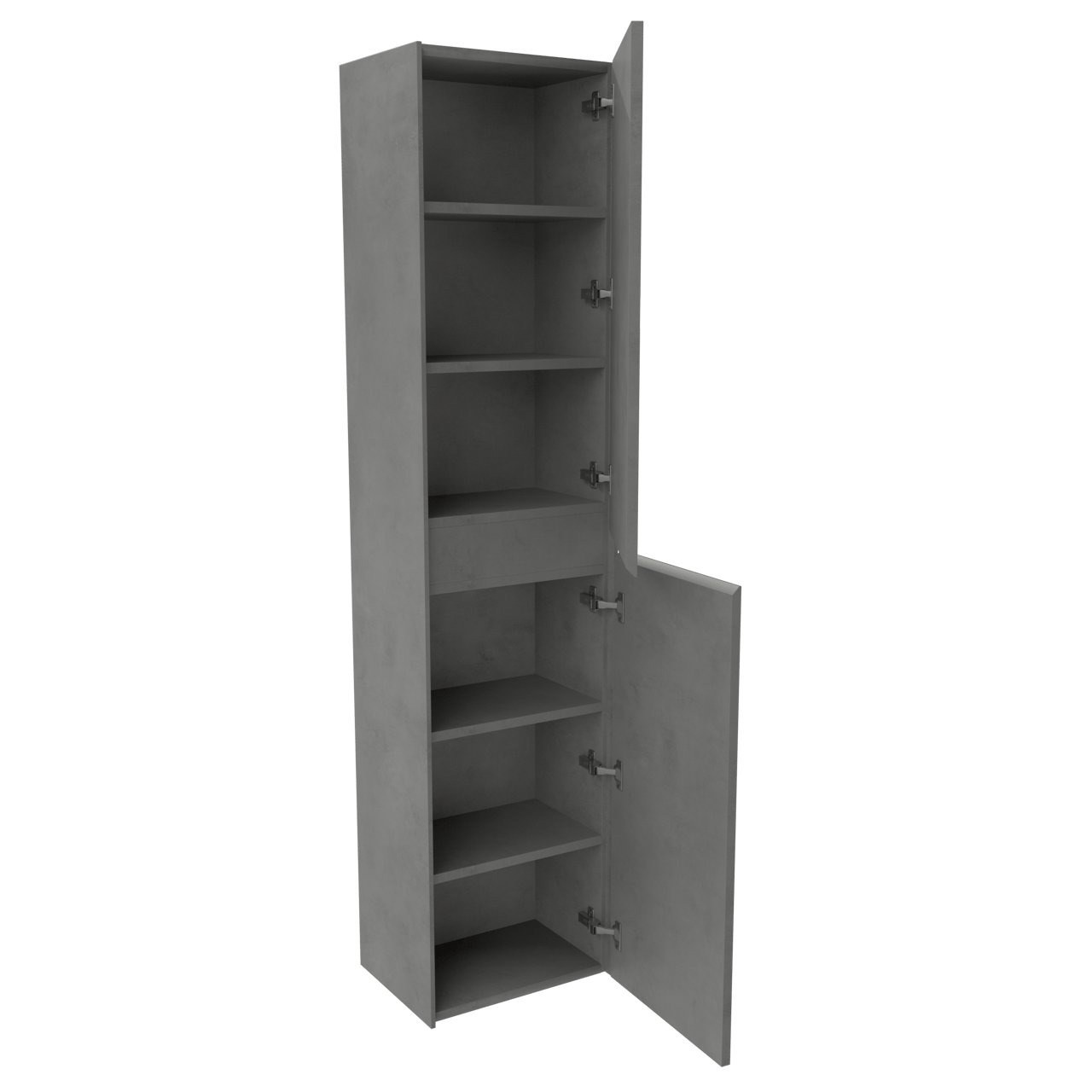 Storke Edge Badhochschrank: Hängend, Beton dunkelgrau, 40 x 30 x 170 cm