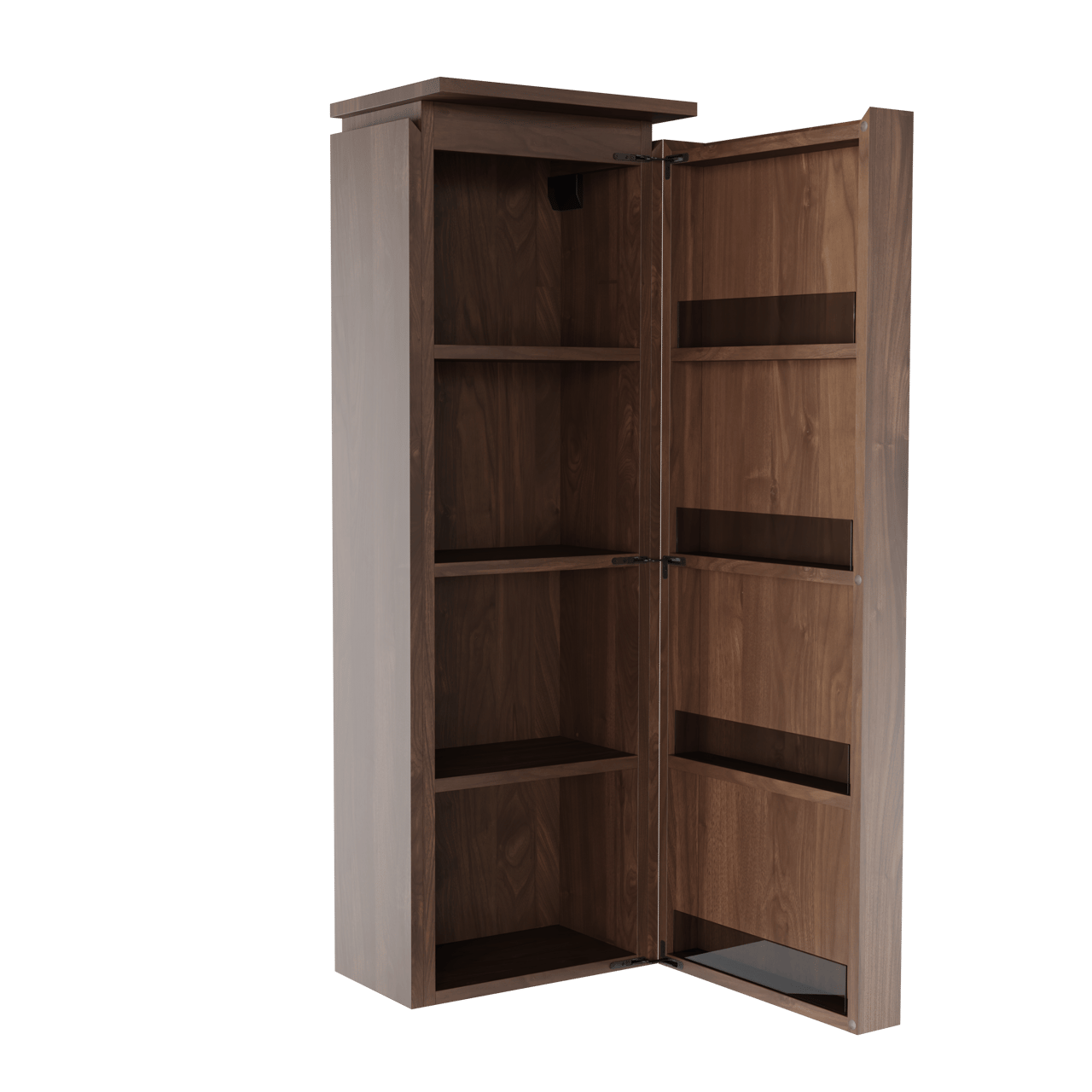 Balmani Eclips zwevende kolomkast rechts Amerikaans notenhout 44 x 32 x 130 cm