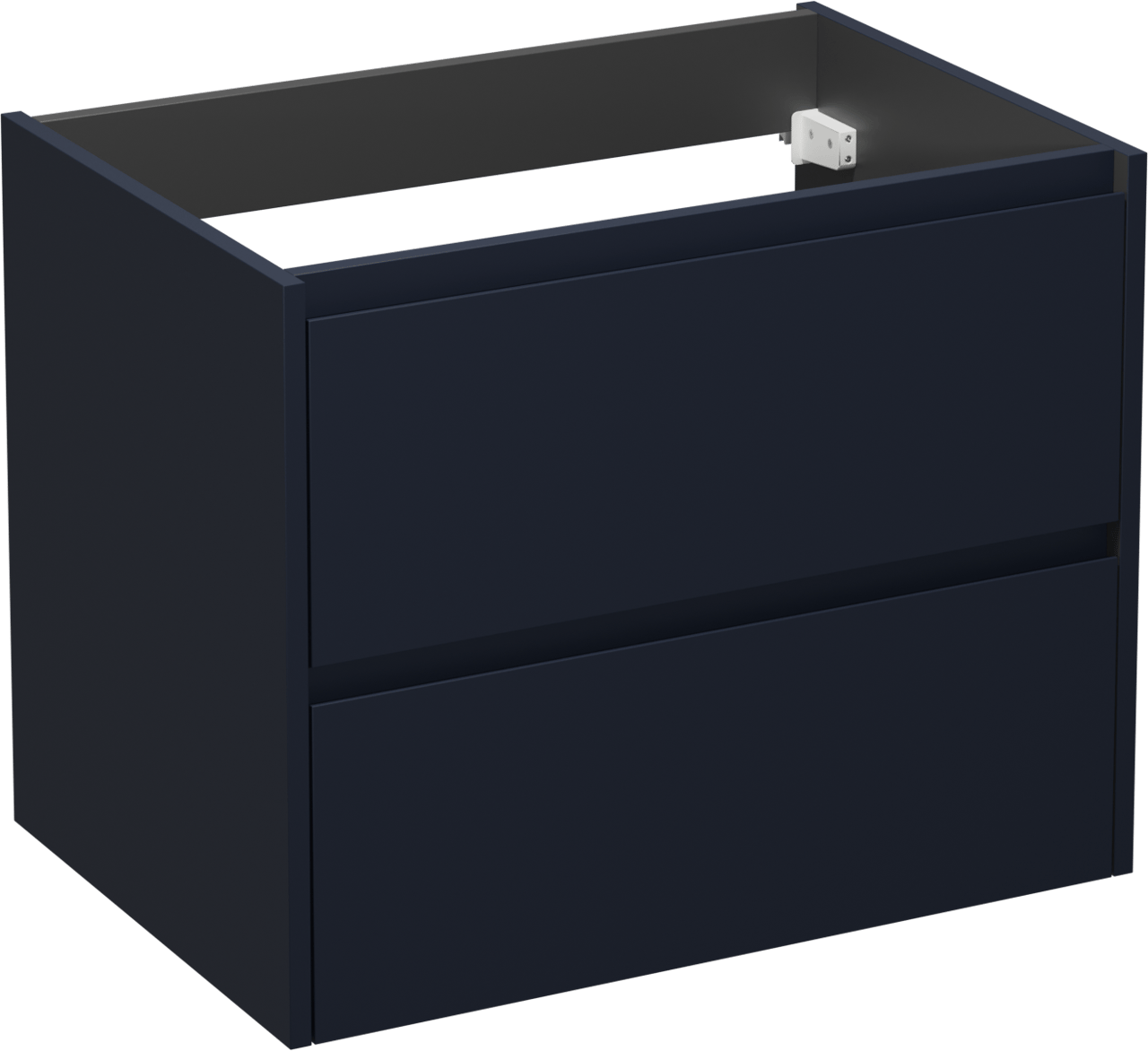 Storke Seda meuble sous-lavabo suspendu 75 x 52 cm bleu nuit 2 tiroirs