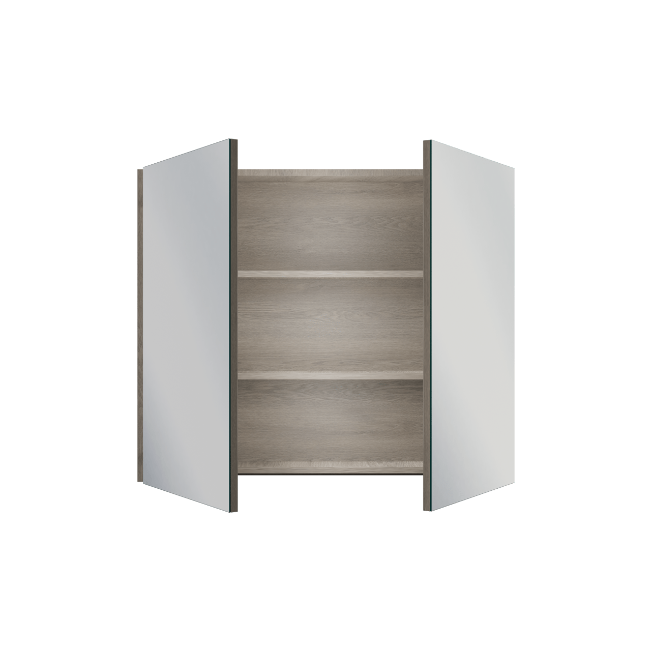 Linie Montro spiegelkast 90 x 75 cm grijs eiken