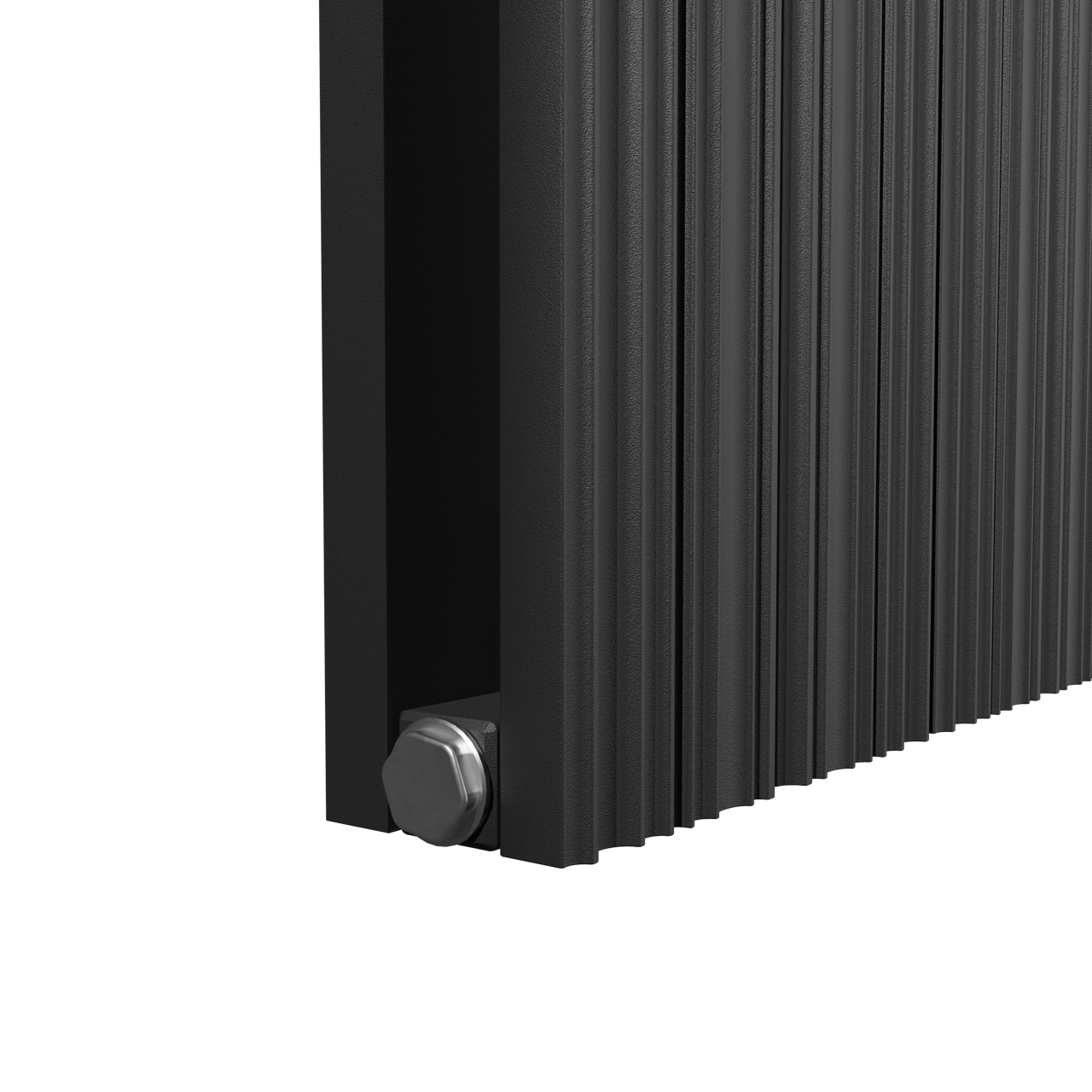 Vipera Mares dubbele handdoekradiator 47 x 180 cm centrale verwarming mat zwart zij- en middenaansluiting 1821W