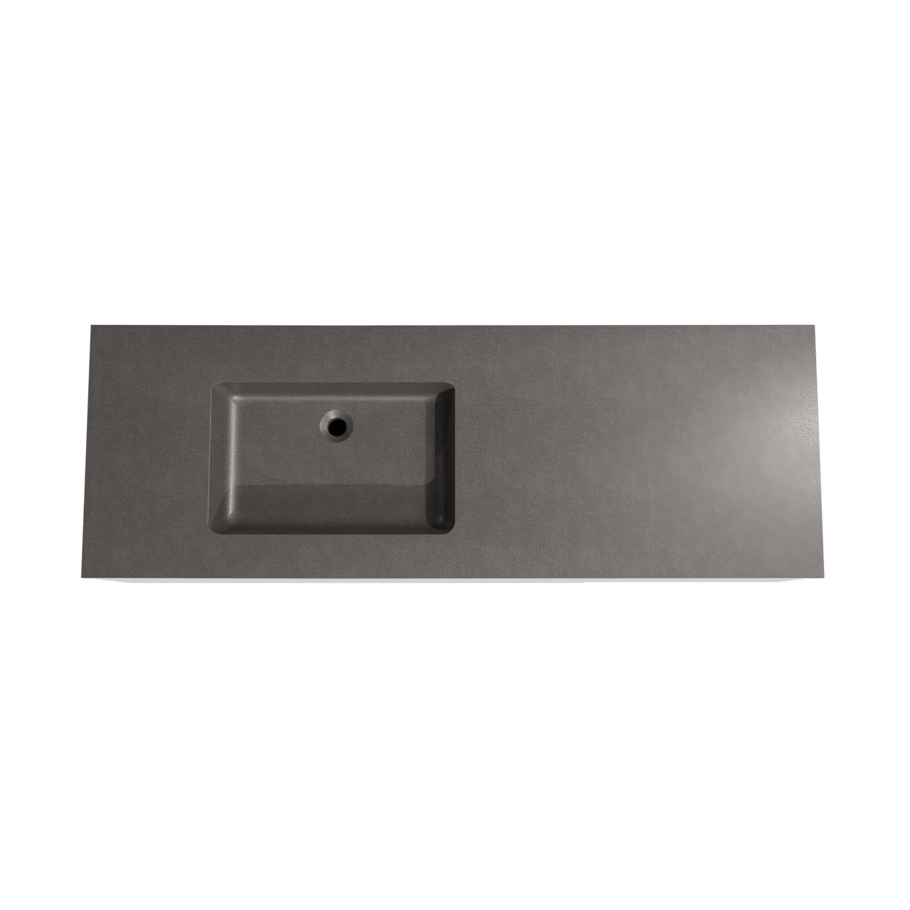 Storke Edge zwevend badmeubel 150 x 52 cm mat wit met Scuro asymmetrisch linkse wastafel in kwarts mat zwart