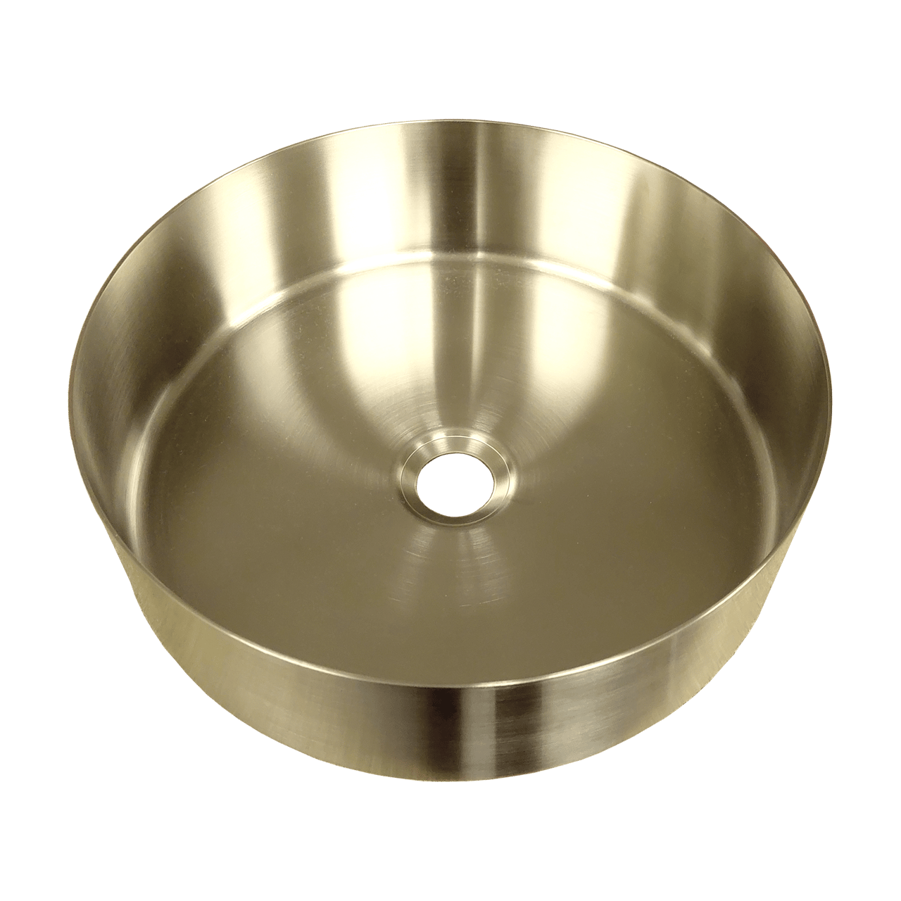 Balmani Accia vasque à poser acier inoxydable Brushed Champagne Gold rond Ø 36 cm