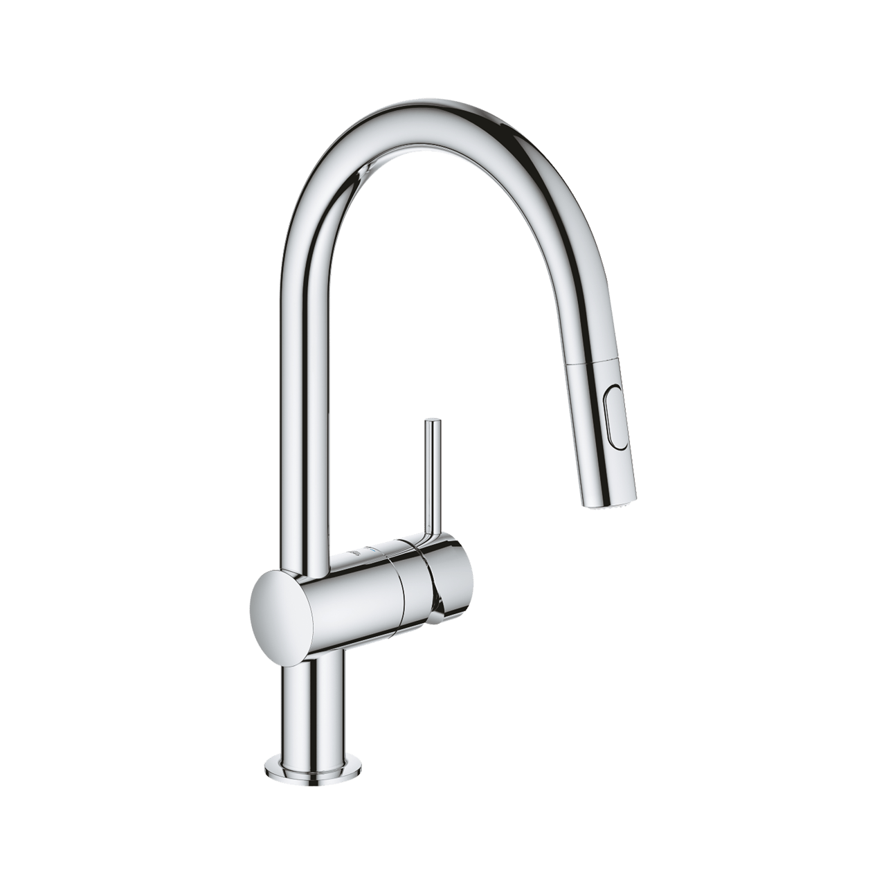 Grohe Minta C-uitloop keukenkraan met uittrekbare kop chroom 32321002