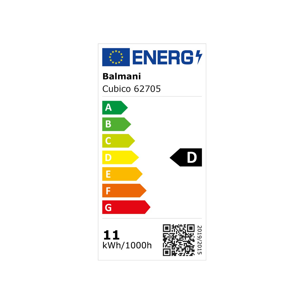 Balmani Cubico LED luminaire 120 cm noir, 4100K
