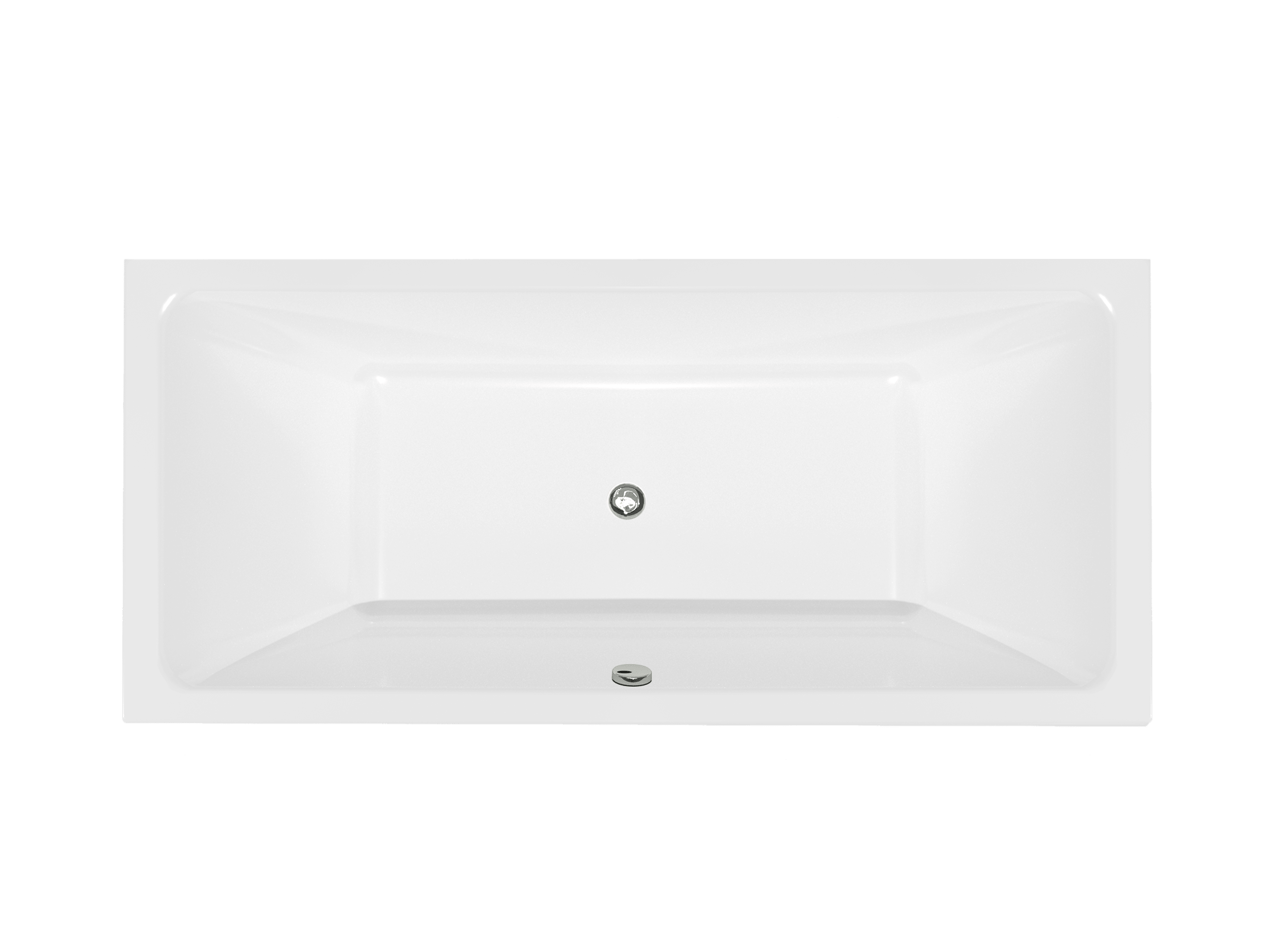 Luca Varess Sandrina baignoire encastrable duo 170 x 75 cm acrylique Blanc Brillant