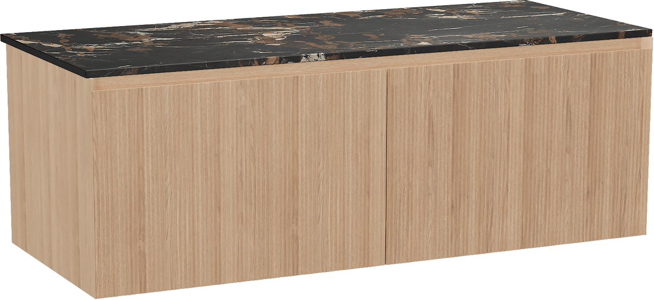 Balmani Fila Badmöbel Set mit Stretto Waschtischplatte für Aufsatzwaschbecken