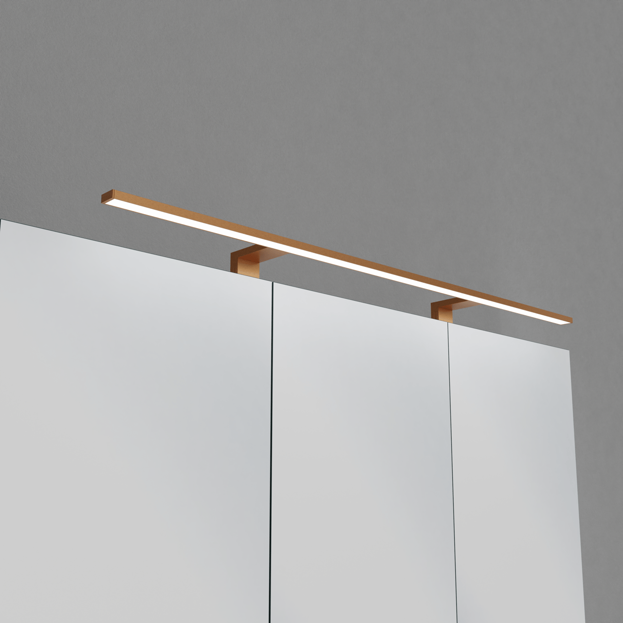 Luca Varess Cubico LED luminaire 100 cm Brushed RoseGold