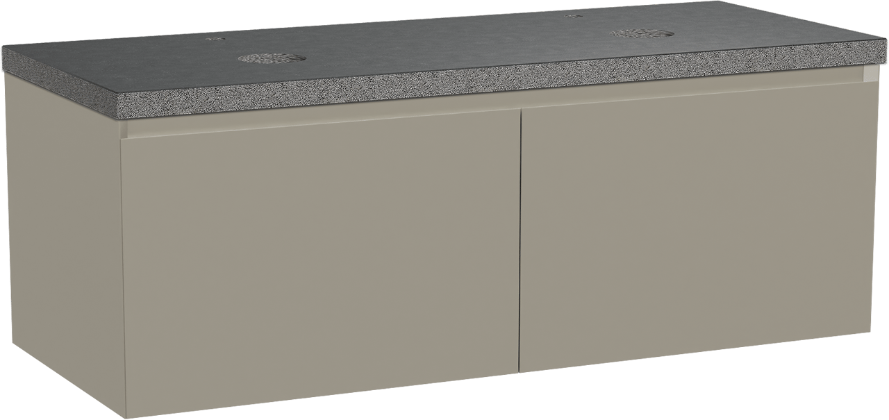 Balmani Idra Badmöbel Set mit Rock Waschtischplatte für Aufsatzwaschbecken