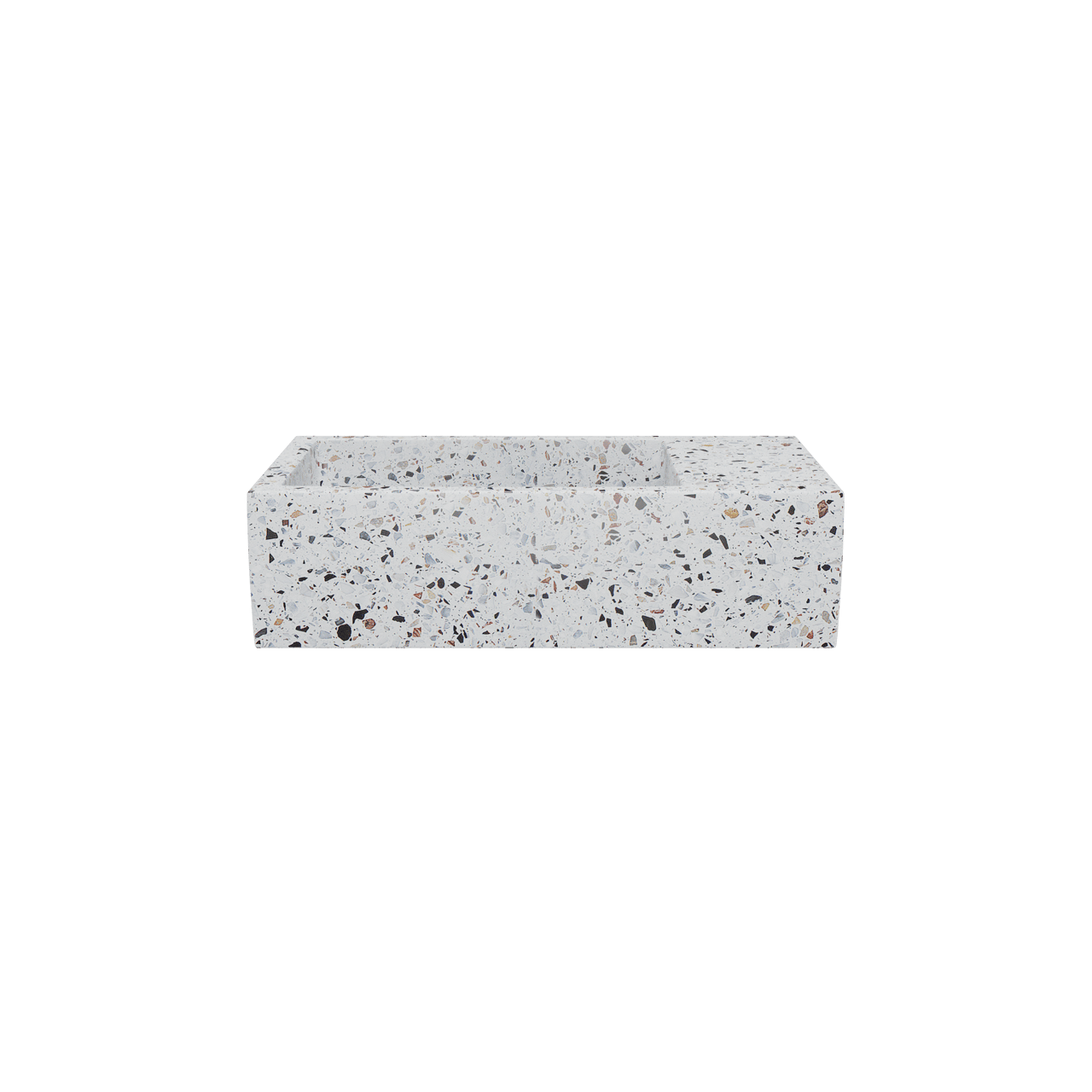 Balmani Mood handenwasser 36 x 18 cm Bianco Nero Terrazzo