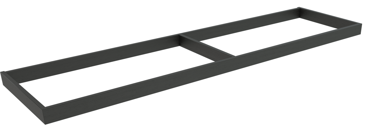 Balmani Lucida Sockel für Bad-Unterschrank, Eiche schwarz, 180 x 55 cm