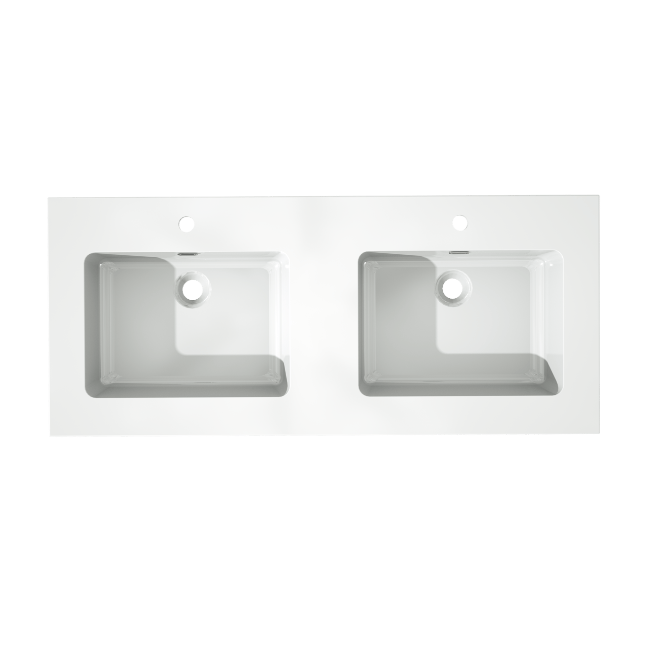 Storke Diva Doppelwaschtisch, Marmorkomposit glänzend, 120 x 52 cm