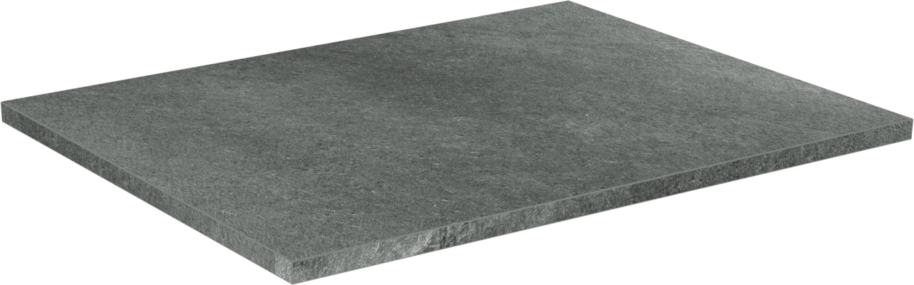 Linie Lado meuble salle de bains suspendu 60 x 46 cm blanc brillant avec Lado tablette simple en mélaminé ardoise gris