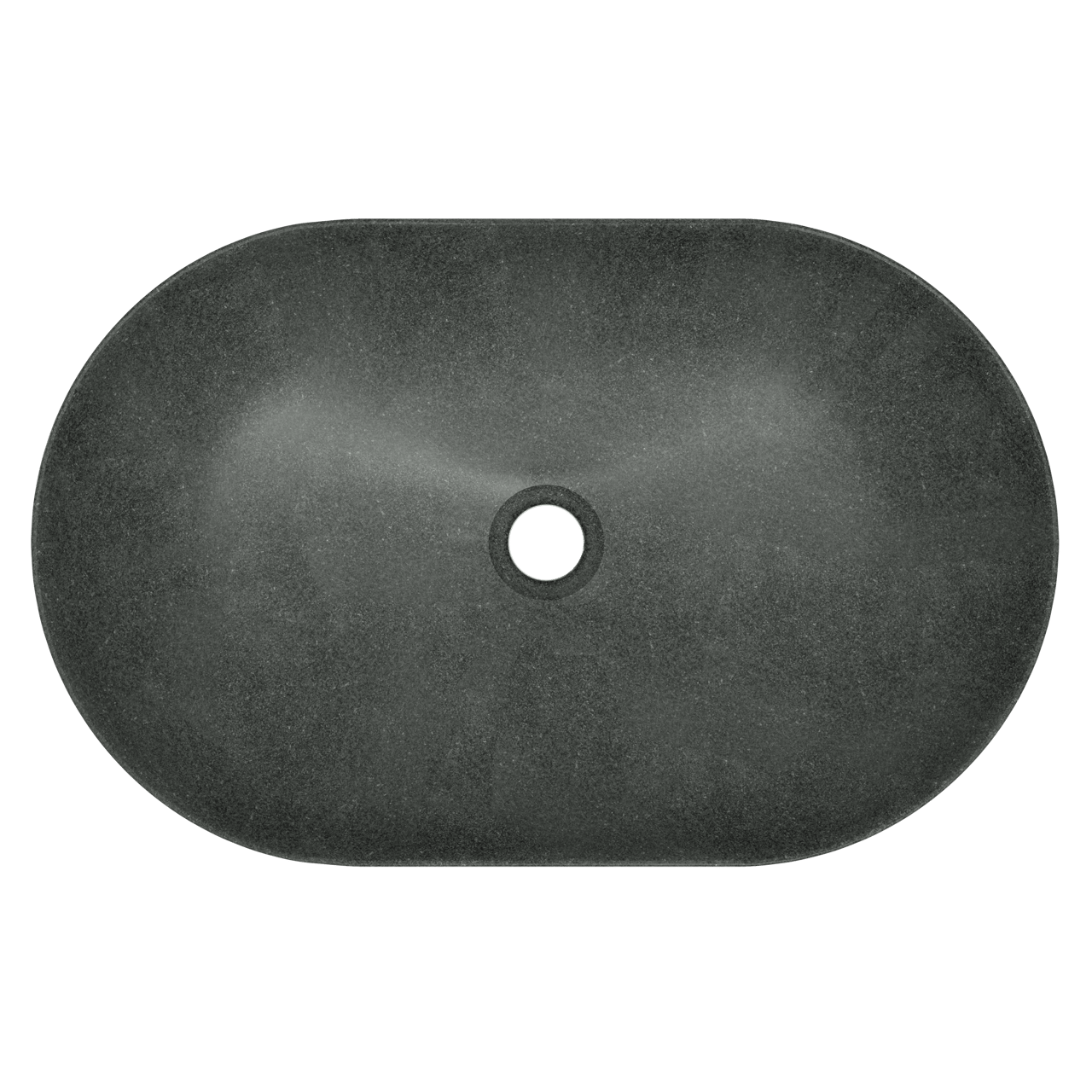 Balmani Still Aufsatzwaschbecken: Granit, poliert, oval, 54 x 34 cm
